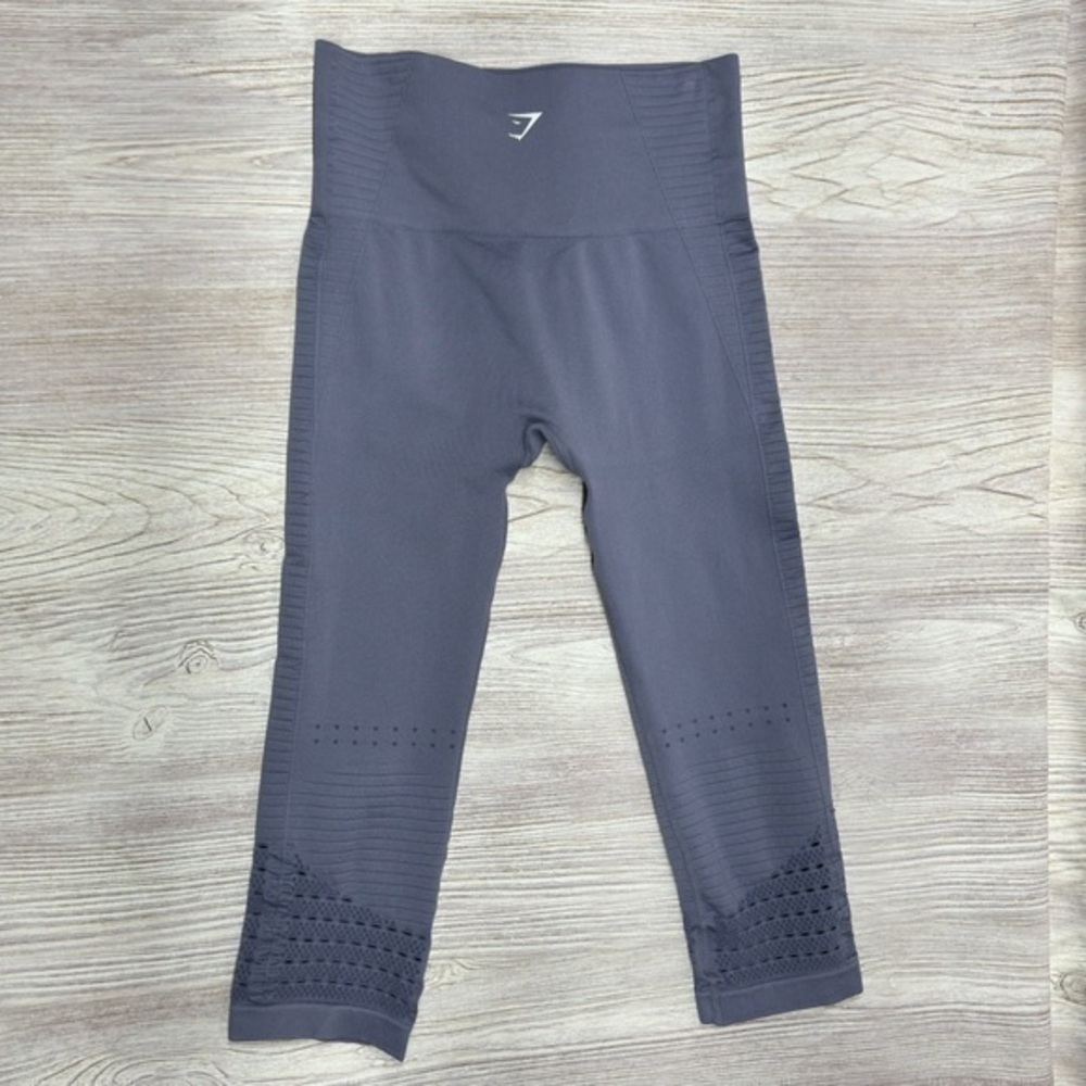 Gymshark Women's‎ Energy Seamless Cutout Leggings in Slate (Size Small) - Picture 6 of 10